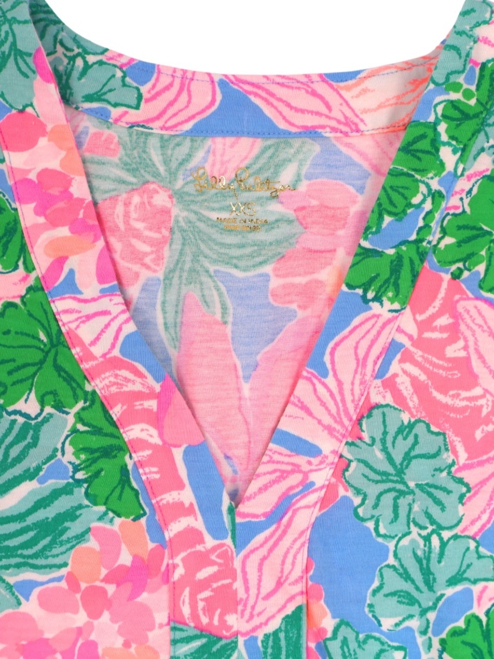 Lilly Pulitzer Floral Dress XXS Tropical Tiered Mini Resort Summer - Picture 6 of 8
